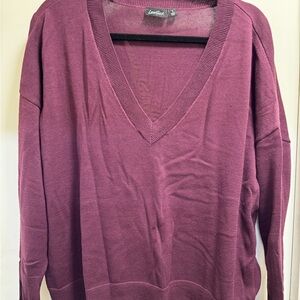 Lovesick Women's V-Neck Sweater - Plum